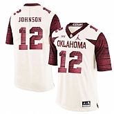 Oklahoma Sooners 12 Will Johnson White 47 Game Winning Streak College Football Jersey Dzhi,baseball caps,new era cap wholesale,wholesale hats
